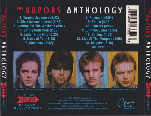 The Vapors - Anthology (Compilation CD, 1995)