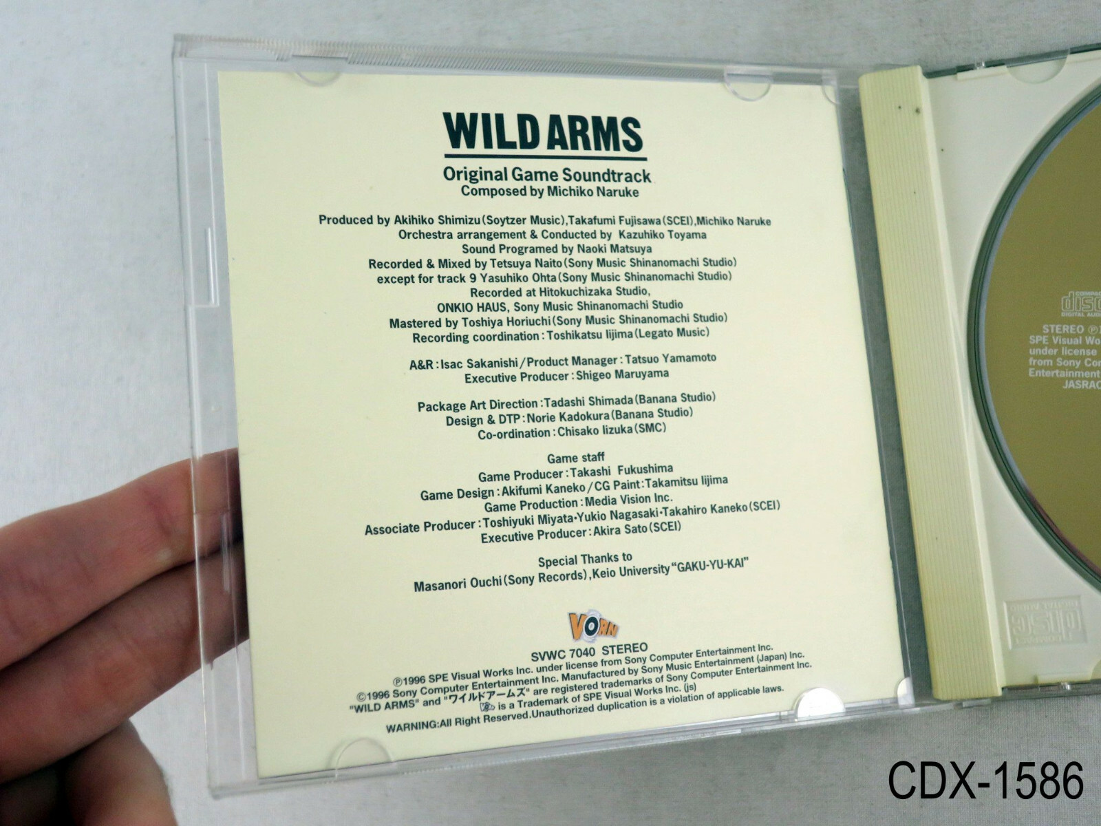 Wild Arms OST WA1 Soundtrack Game Music 1999 CD Japan Sony Original US Seller