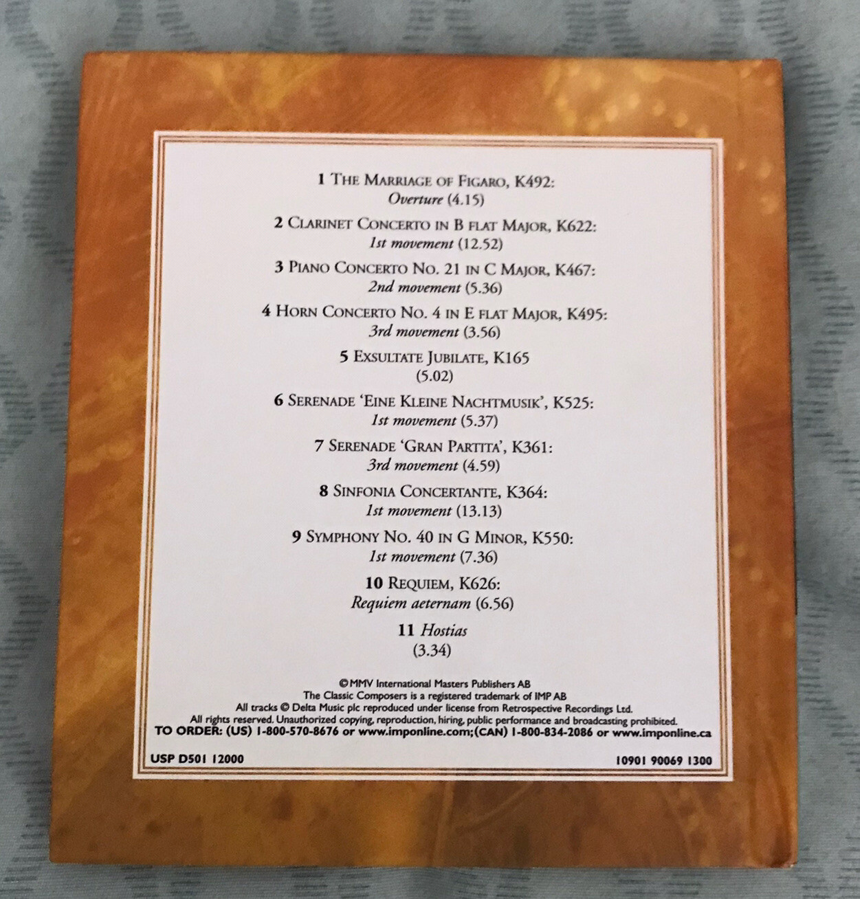Mozart Musical Masterpieces Classic Composers CD & Listener's Guide 11 Tracks