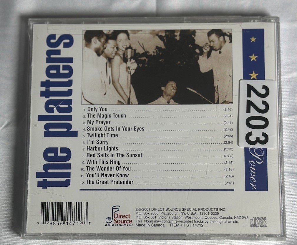 The Platters Star Power CD Greatest Hits Doo-Wop Soul Classic Collection