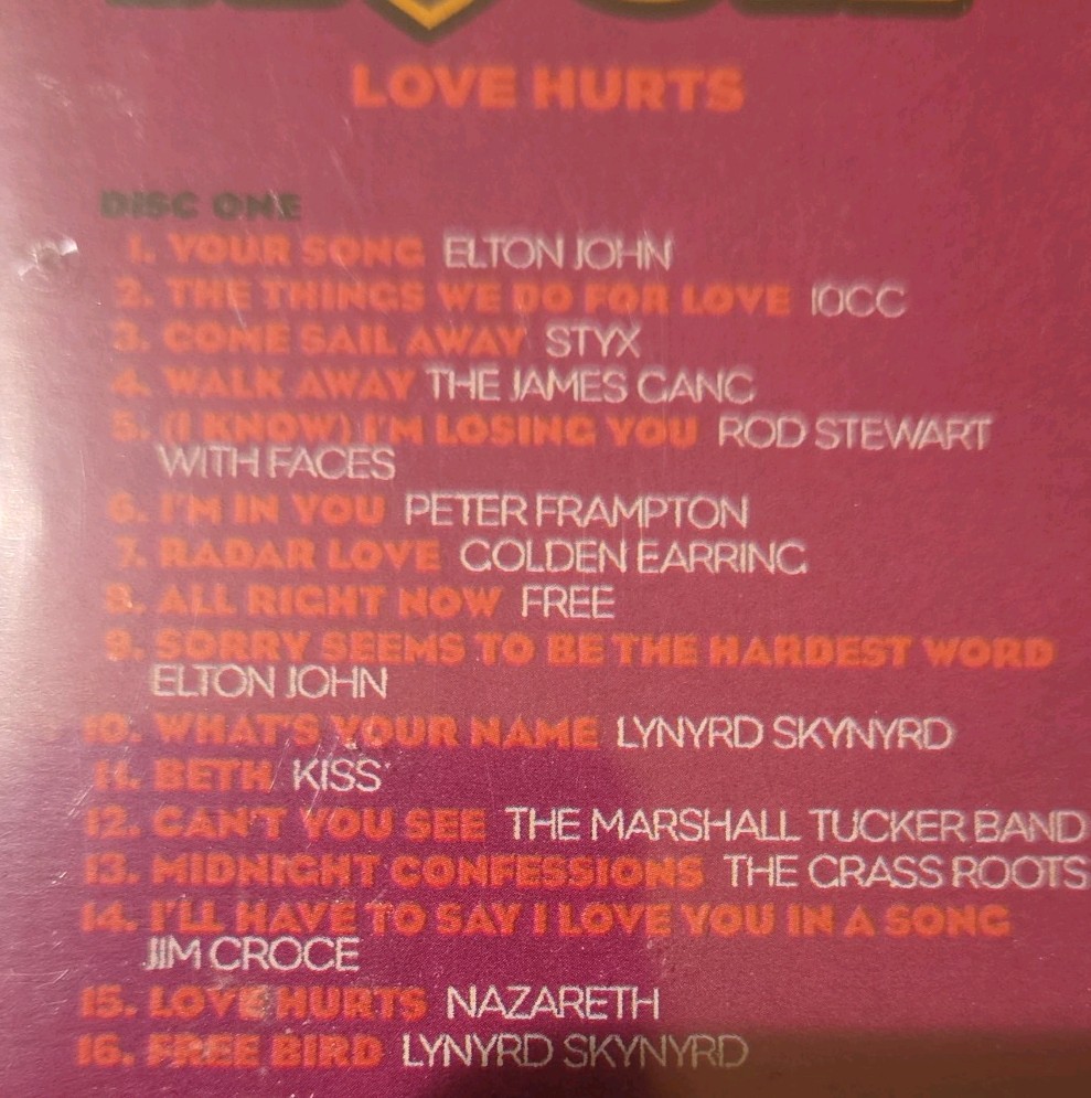 The Heart of Classic Rock: Love Hurts 2CD Sealed CD