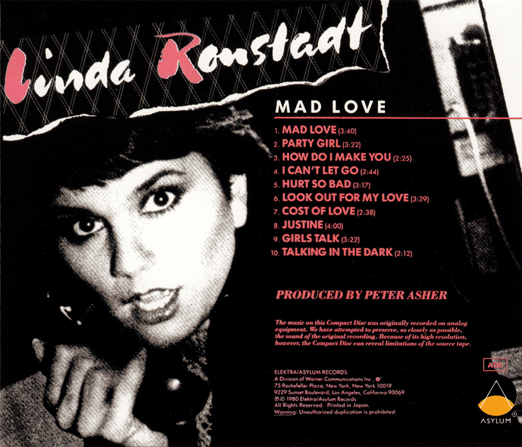 Linda Ronstadt ~ Mad Love (1980) OBI CD 2024 Warner / Asylum Japan •• NEW ••