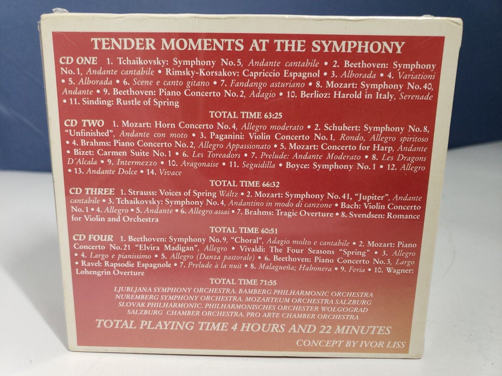 Tender Moments at the Symphony 4 hours digital recordings NEW Sealed - 4 CD Set