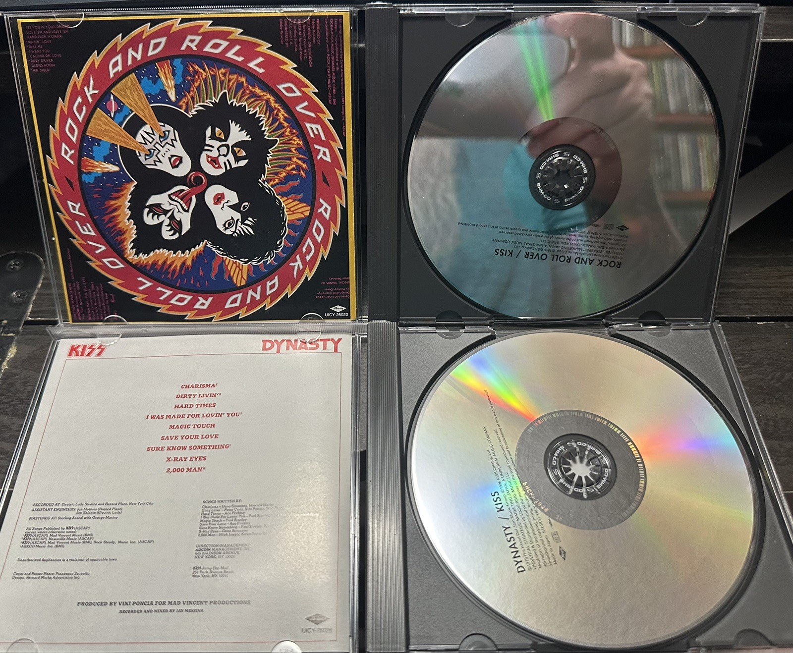 KISS-JAPAN IMPORT CD LOT-MINT-ALIVE 3,REVENGE,CRAZY NIGHTS, RnR OVER,DYNASTY