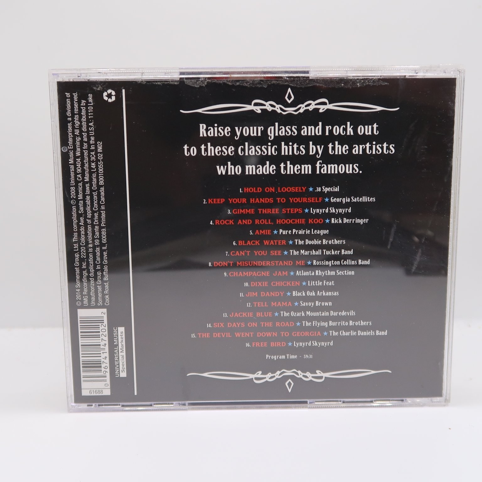 Classic Rock 100 Proof Southern CD 2016 Lynyrd Skynyrd 38 Special Universal