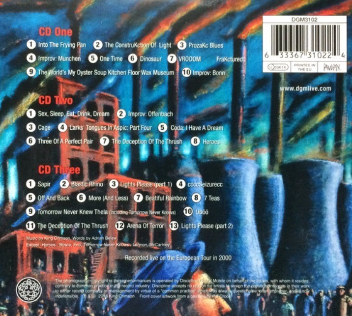 King Crimson Heavy ConstruKction 3 x CD Remastered Reissue 2018 in Digipak