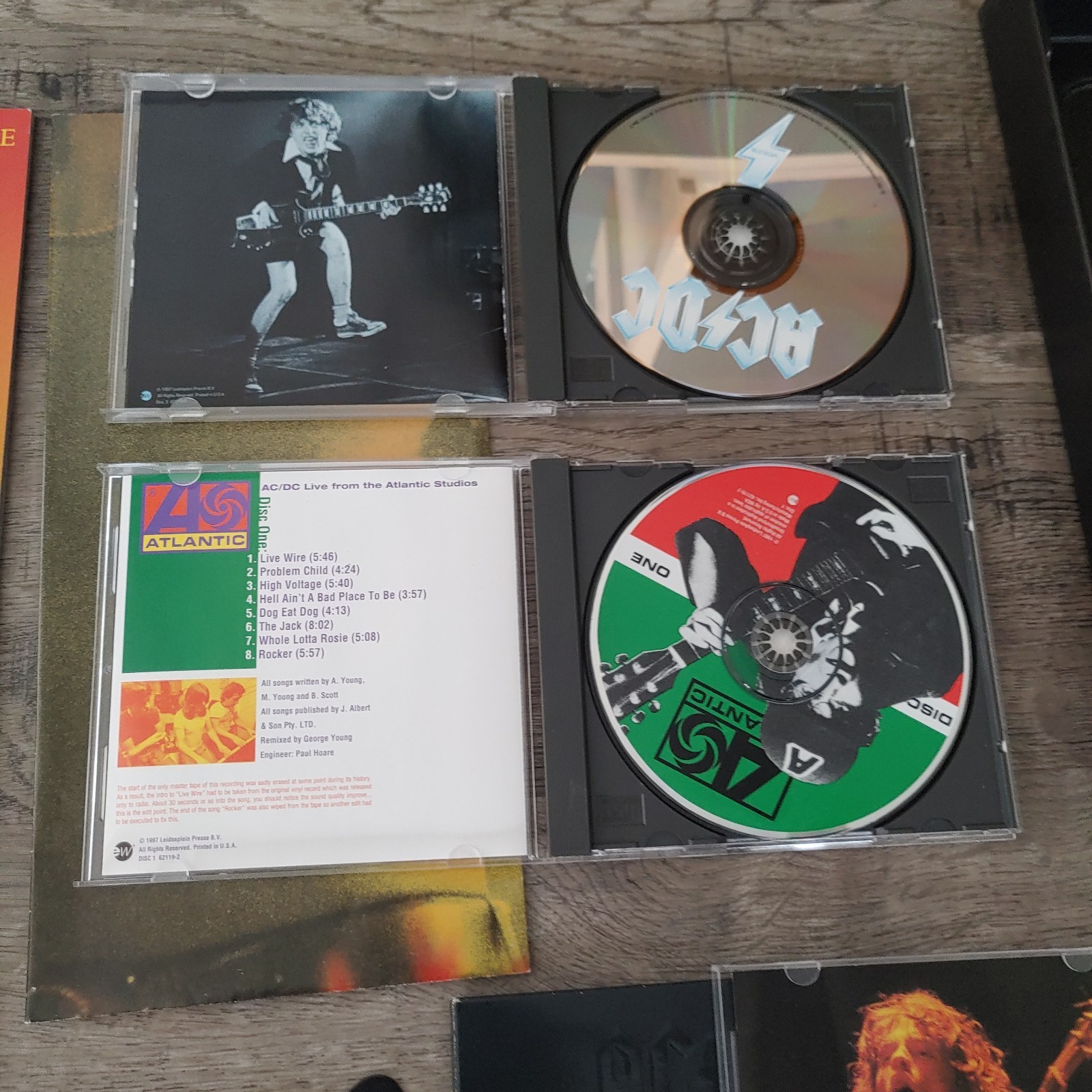 Bonfire by AC/DC (CD, 1997) Box Set Discs Posters/ Guitar Pick