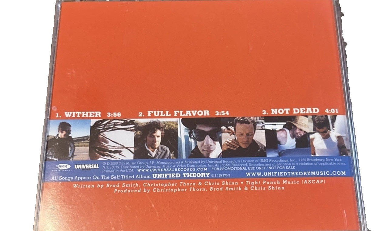 Unified Theory Sampler (3 Songs) Very Good RARE