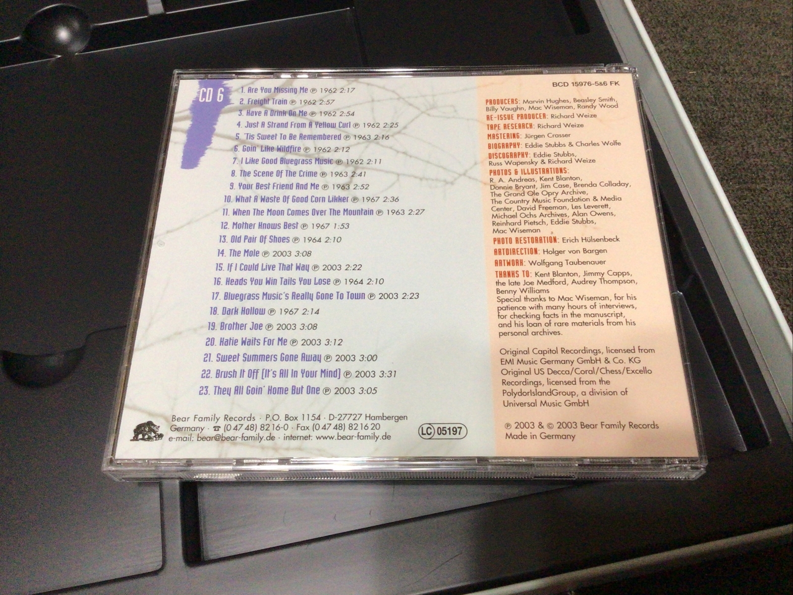 Mac Wiseman Bear Family 6 CD Box Set Complete Recordings 1951 1964 Tis Sweet To