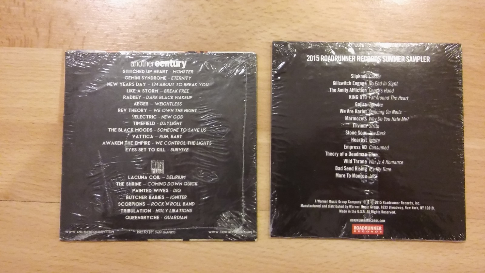 SEALED SUMMER SAMPLER CD LOT: Century Label Group 2016, Roadrunner Records 2015