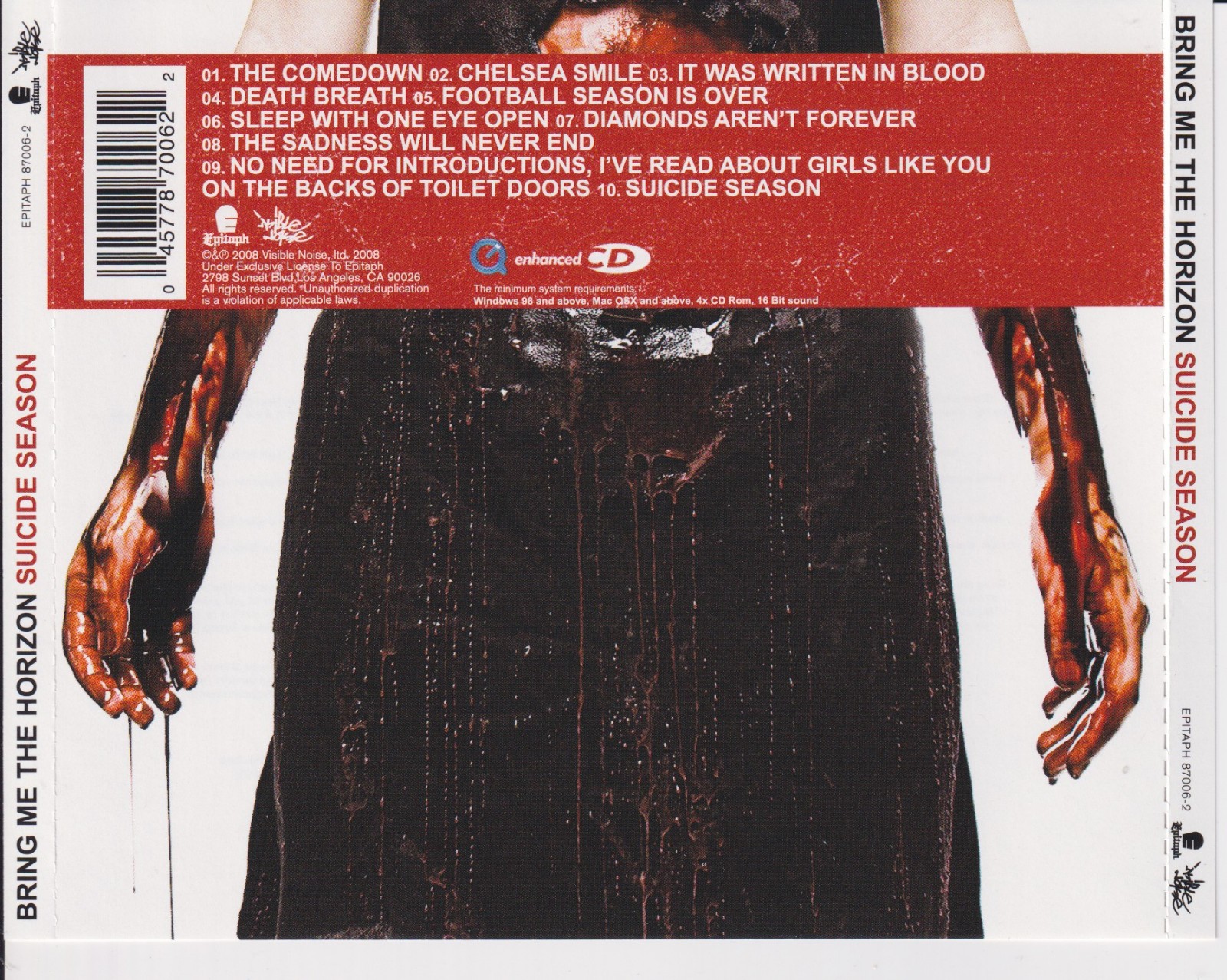 BRING ME THE HORIZON Suicide Season (CD 2008) 10 Songs Metalcore Jewel Case