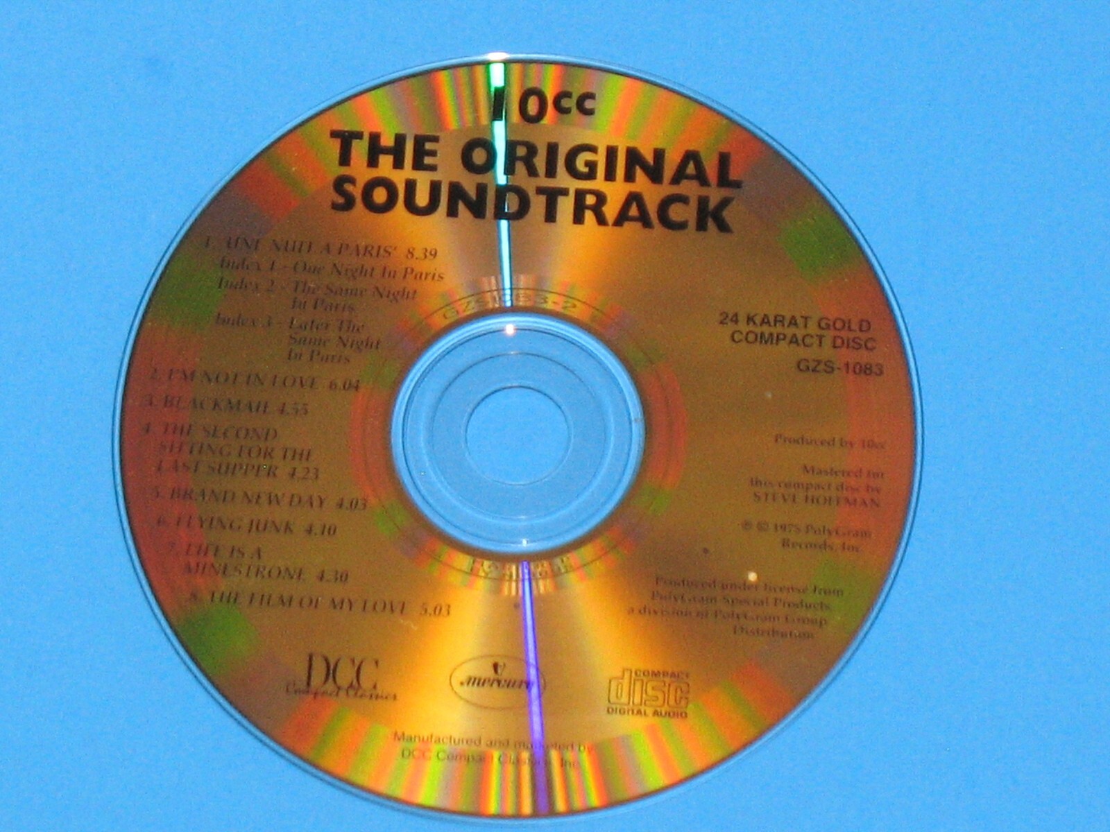 10cc - The Original Soundtrack DCC 24k GOLD Audiophile Disc CD Remaster GZS OMR