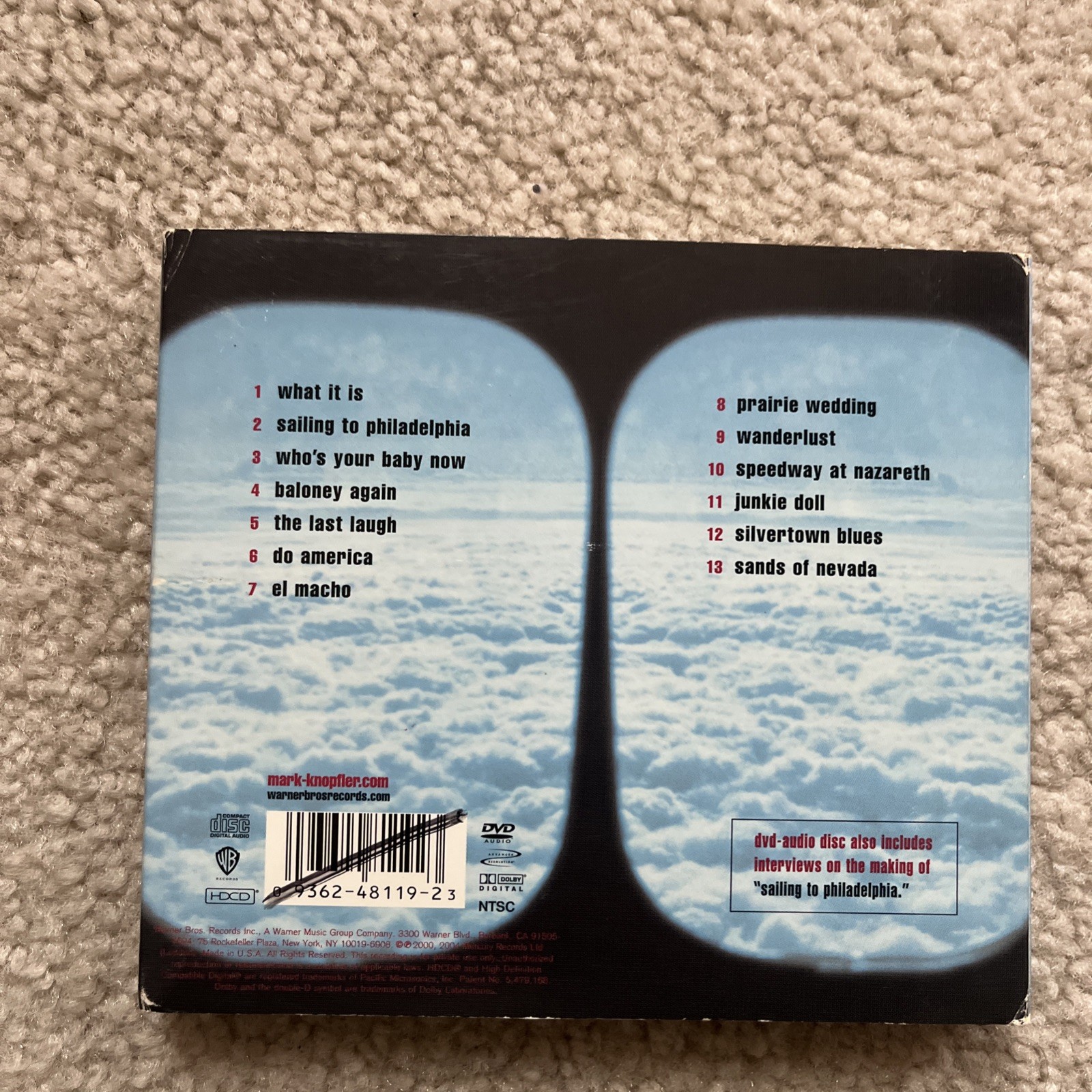 Mark Knopfler - Sailing To Philadelphia - CD/DVD, Album 2000