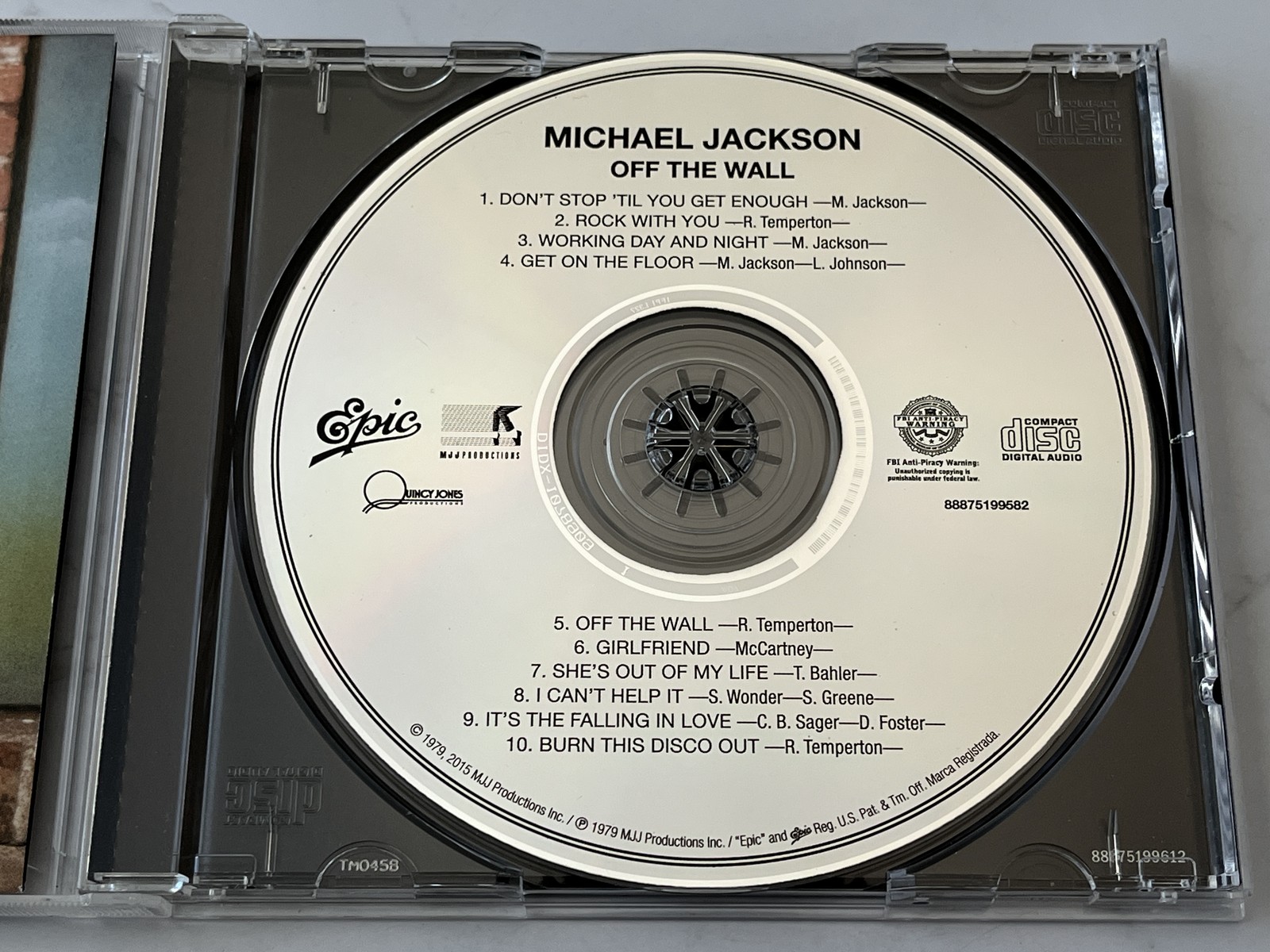 Michael Jackson Off the Wall CD 2015 Epic Rock With You, Get On The Floor