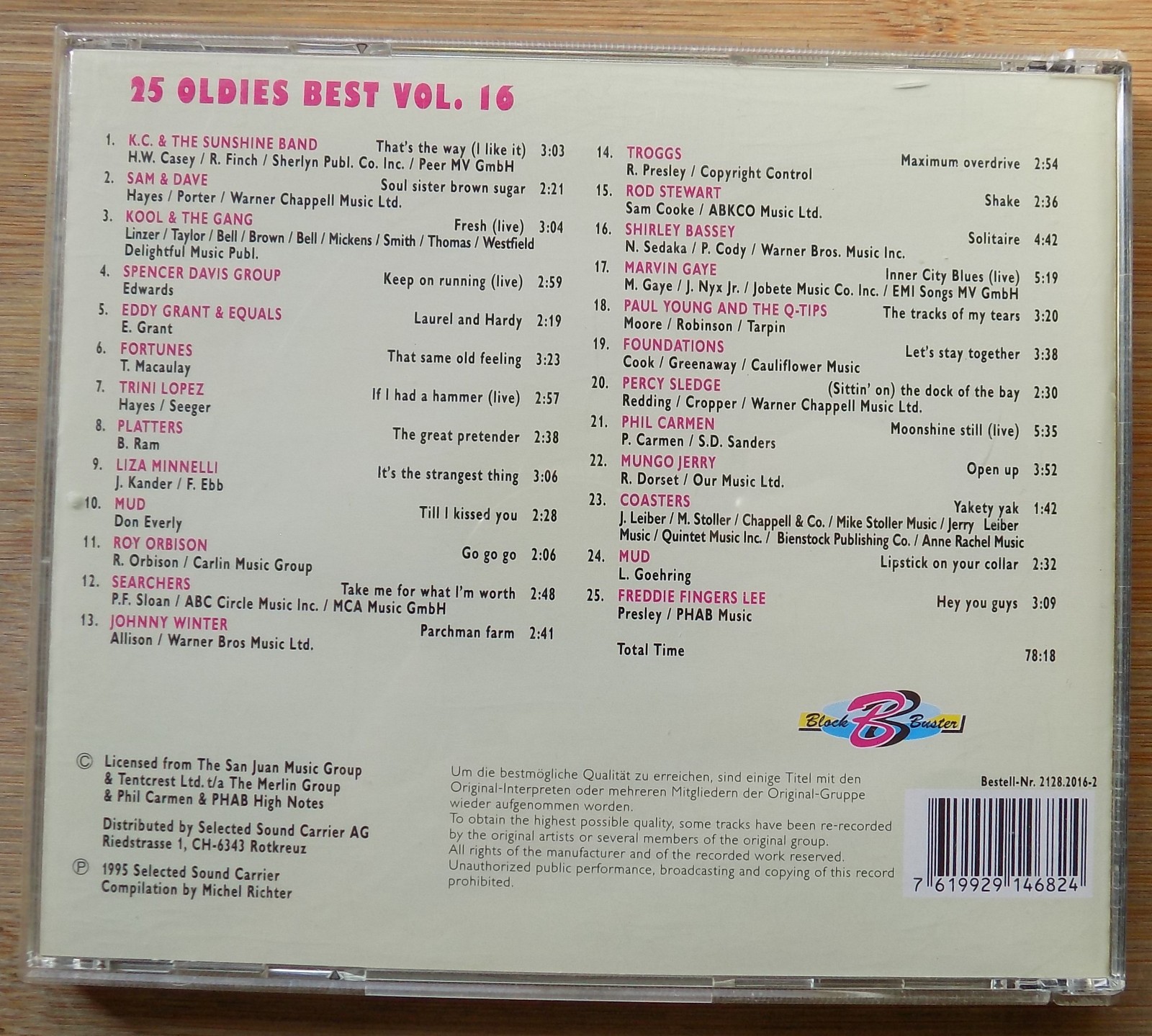 25 Oldies Best Vol. 16 - CD - 1995 Selected Sound