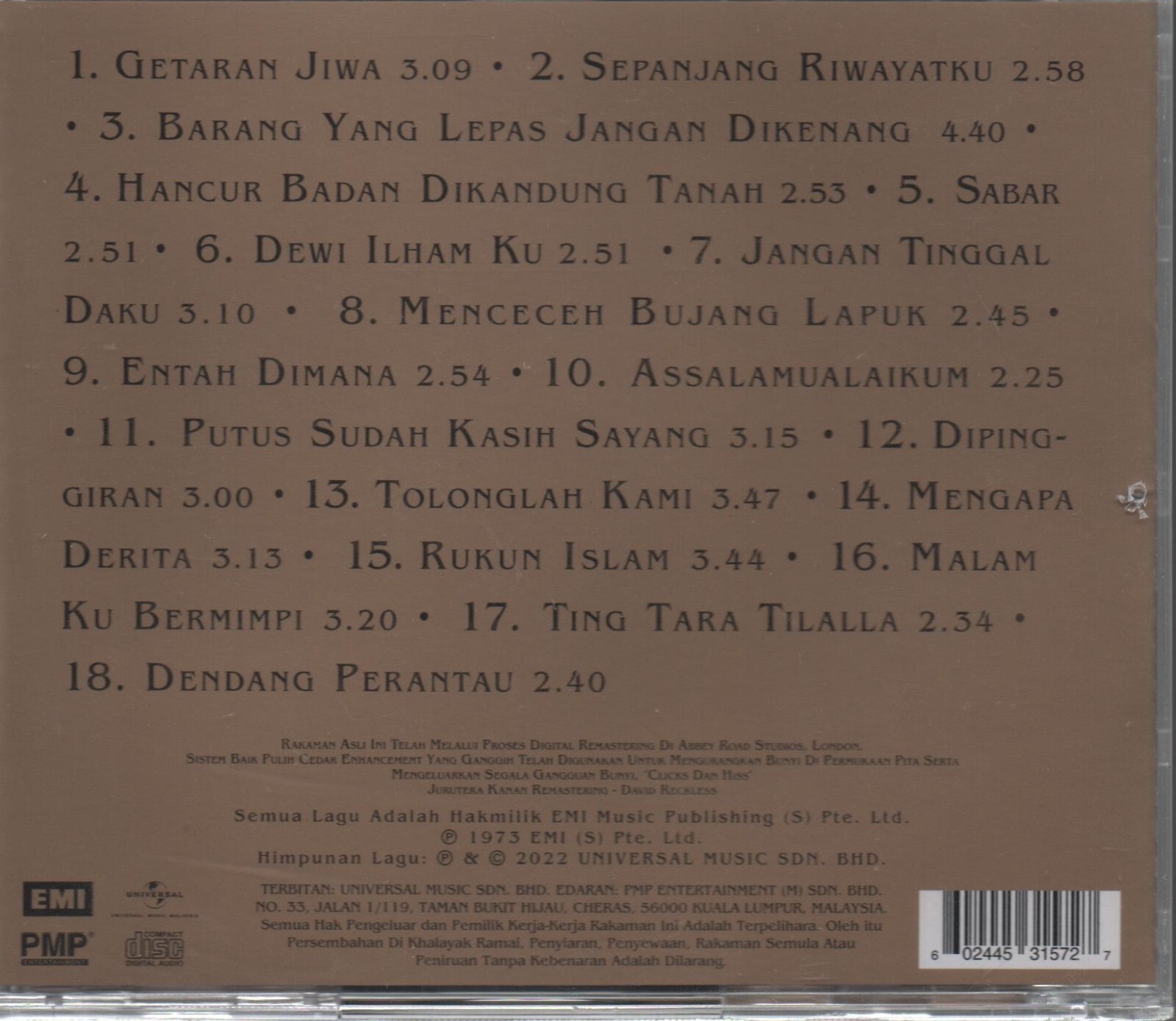 CD Tan Sri P.Ramlee A.M.N - Siri Kenangan Abadi Vol.1 (Malaysia Edition)