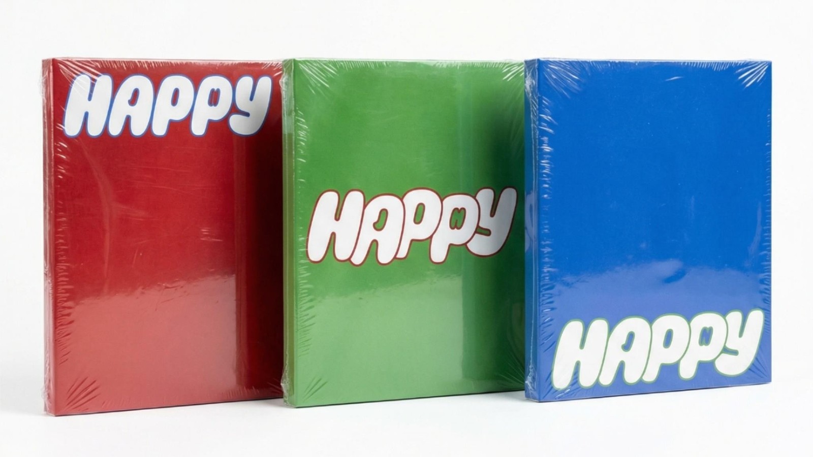 New JIN (BTS) Happy COMPLETE SET Ver 1 2 3 CDs Sealed K-Pop LOT Red Green & Blue