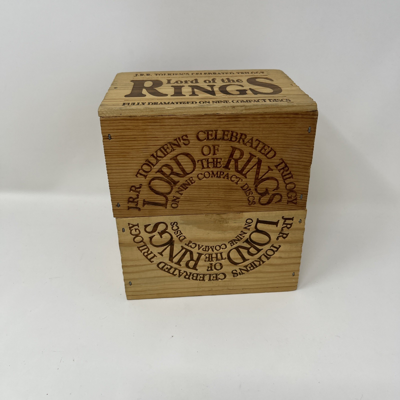 J.R.R. Tolkien Lord of the Rings Celebrated Trilogy 9-CD Box Set in Wooden Case