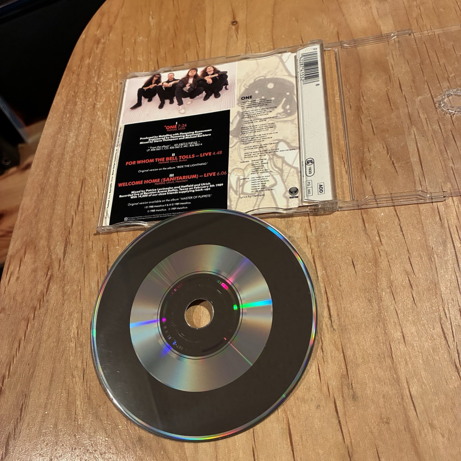 Metallica - One CD 1990 German press megadeth slayer exodus anthrax testament