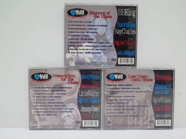 BLUE DOG RECORDS MASTERS OF THE BLUES 3 CD BOX SET 1998 BX1004 NO BOX VG+!