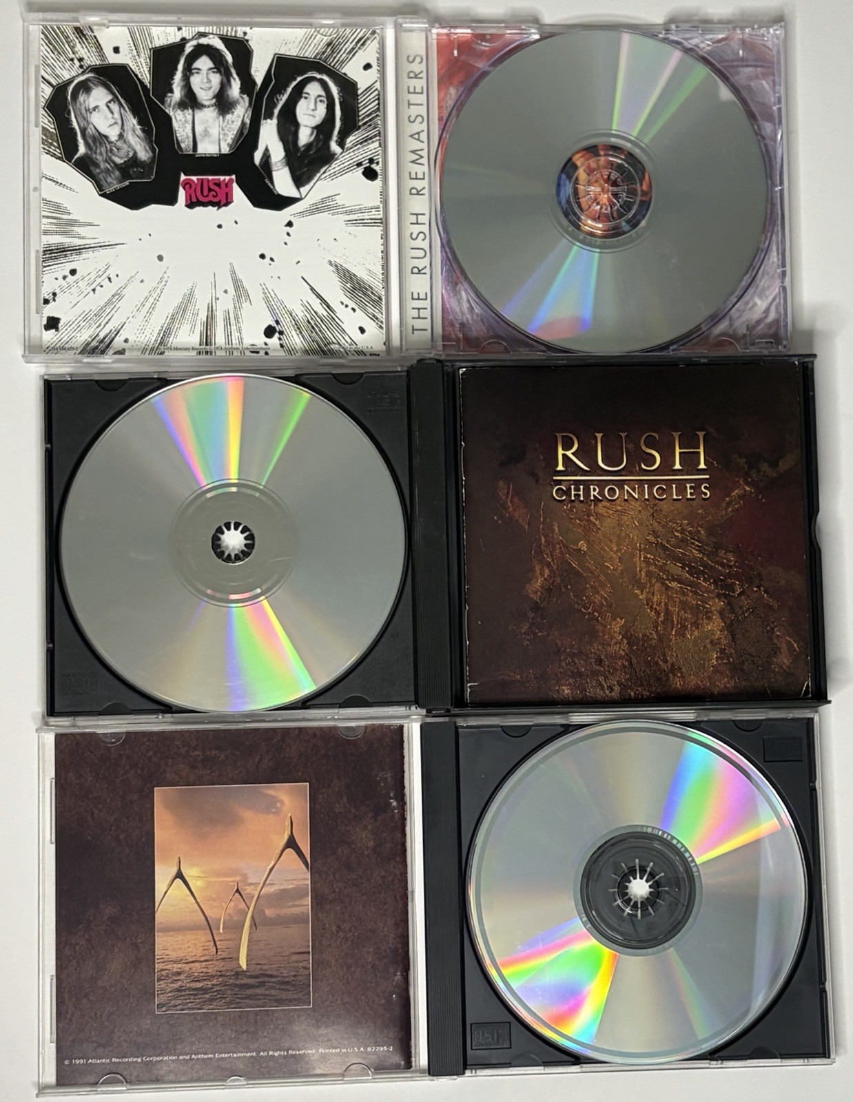 Lot 9 Rush CDs Chronicles Moving Pictures Counterparts Roll the Bones Vapor Trai