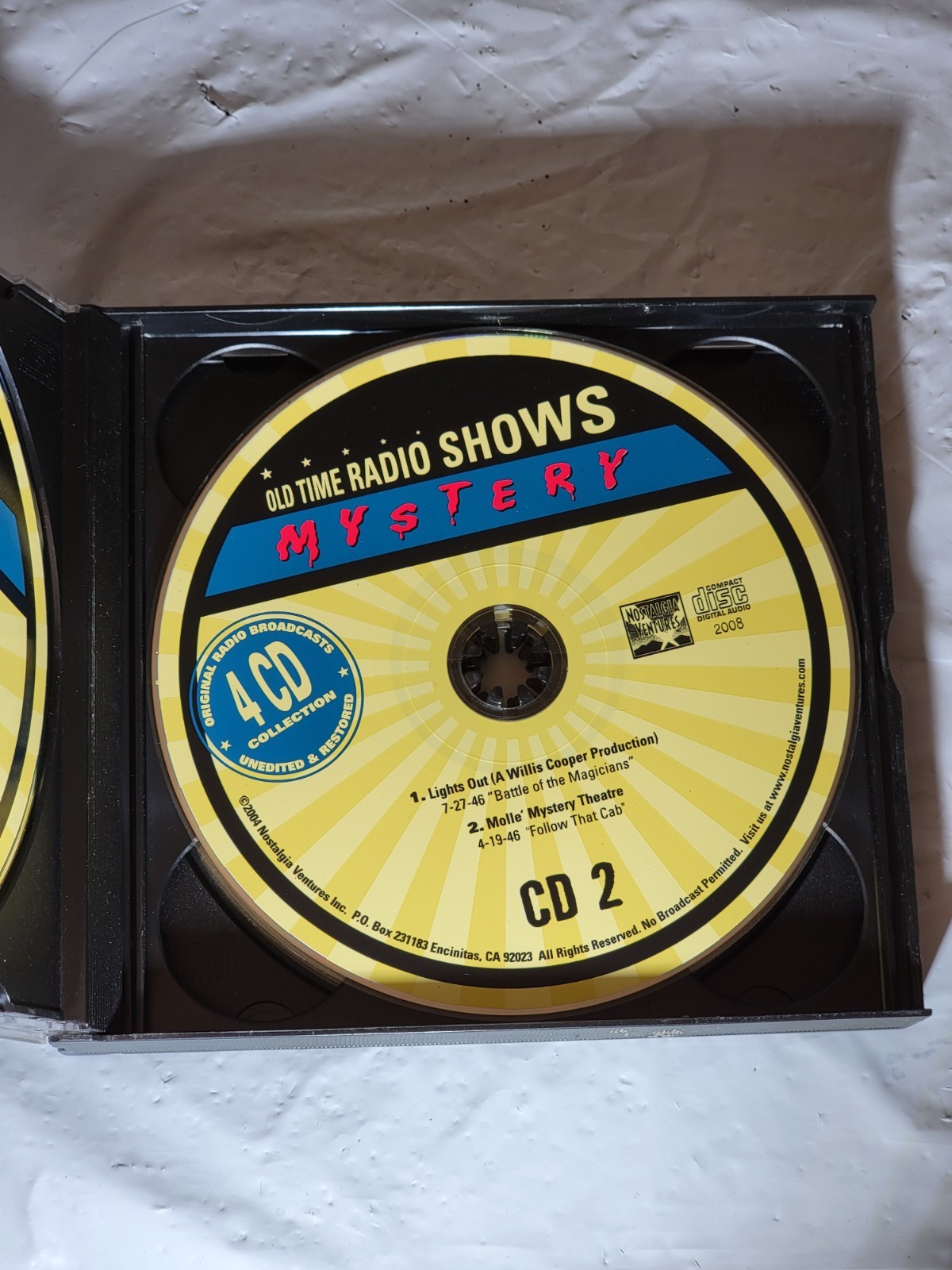 Old Time Radio Shows Mystery 4 CD Collection Nostalgia Ventures Audio Drama