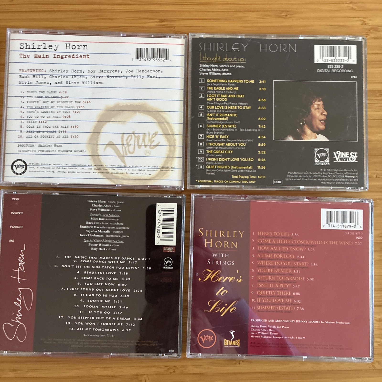 Shirley Horn (4 CD Lot) The Main Ingredient, Live, and MORE! mostly NM discs!