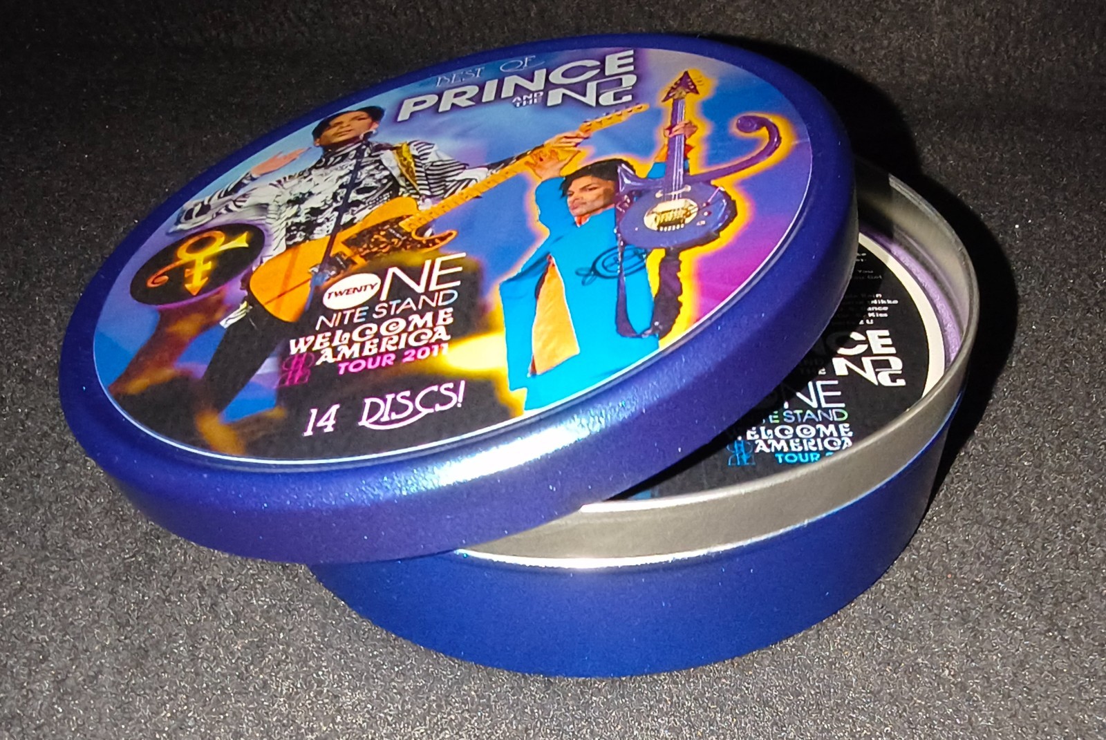 Prince Best Of 21 Night Stand Collectible Metal Canister 14 disc set NEW