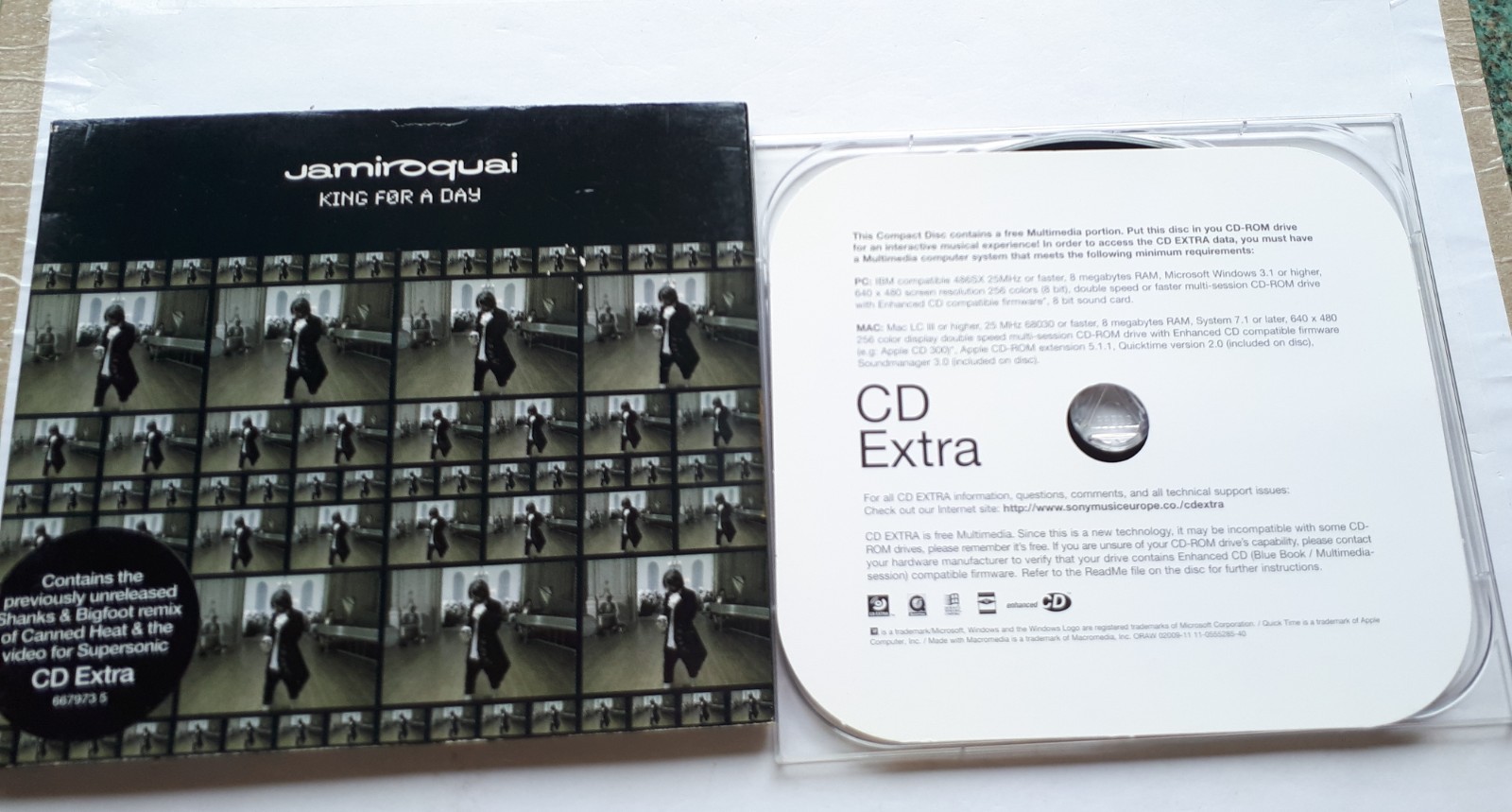 Jamiroquai - King For A Day -1999 UK Enhanced CD Single Housed in Card Slip Case