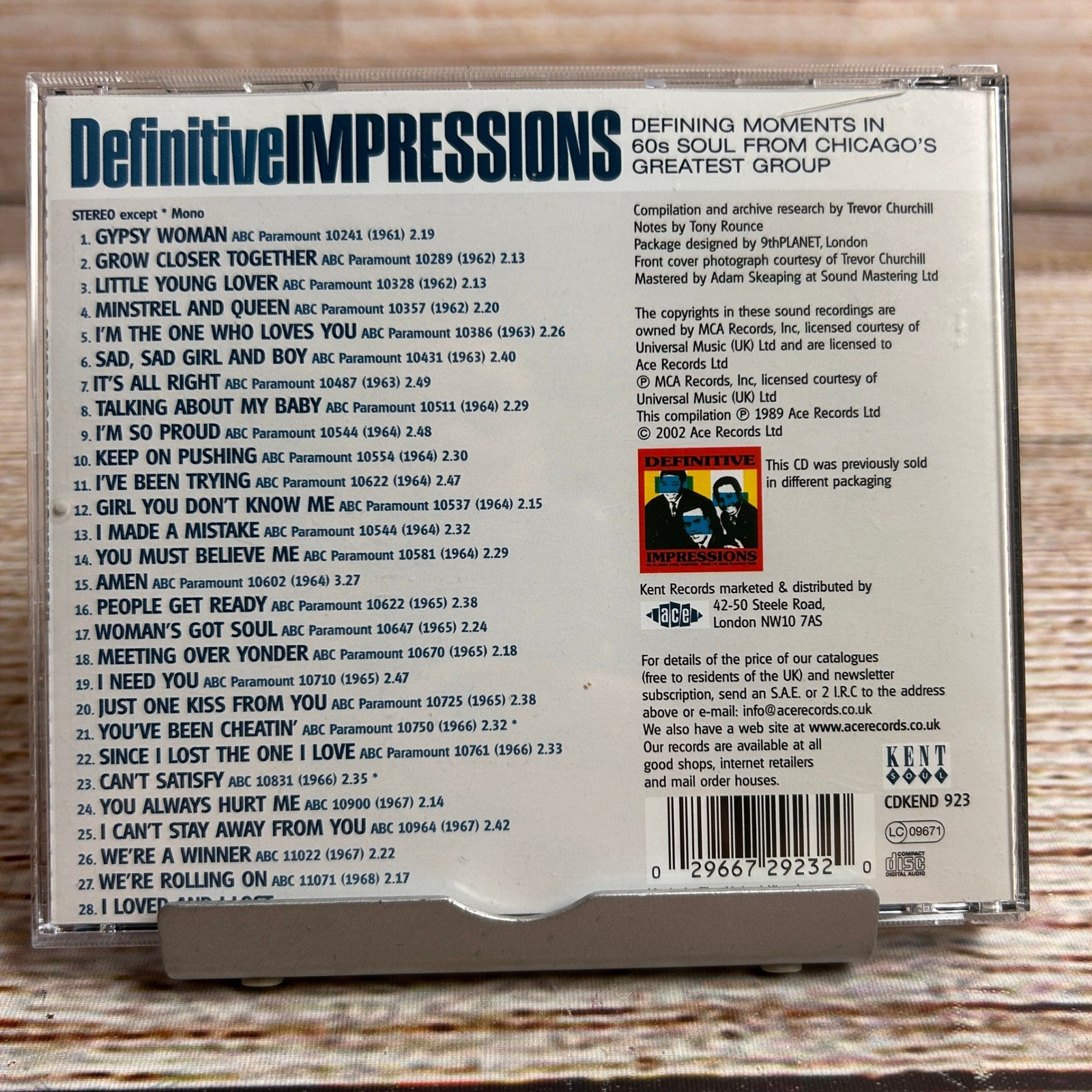The Impressions Definitive Impressions CD Soul R&B Anthology CDKEND 923 2002