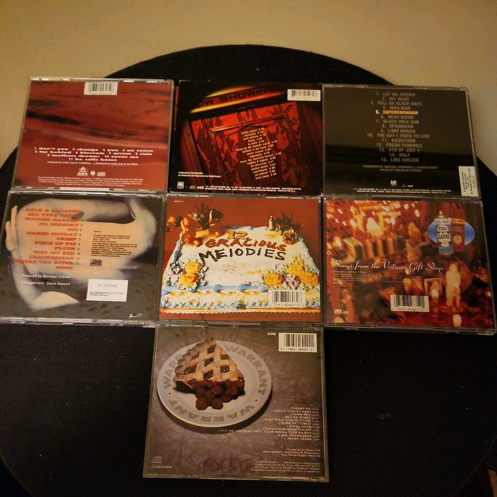 7 CDs 90s Alternative Grunge Candlebox Soundgarden Warrant Stone Temple Pilots