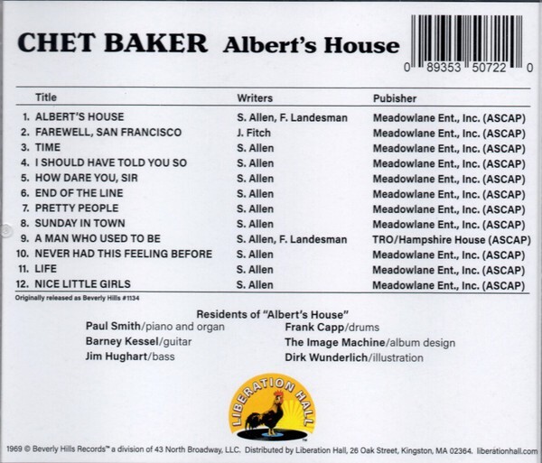 CHET BAKER Albert's House *Sealed* CD