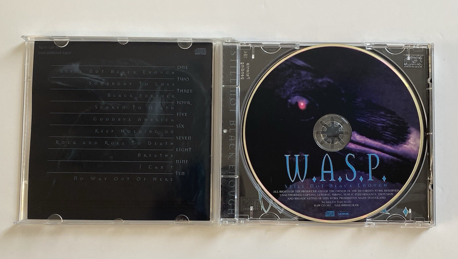 RARE! W.A.S.P. Still Not Black Enough OOP Metal CD Vintage WASP Blackie Lawless