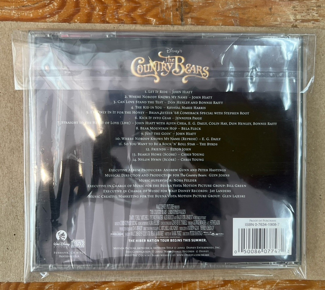 Disney's The Country Bears CD 2002 New Mint Factory Sealed