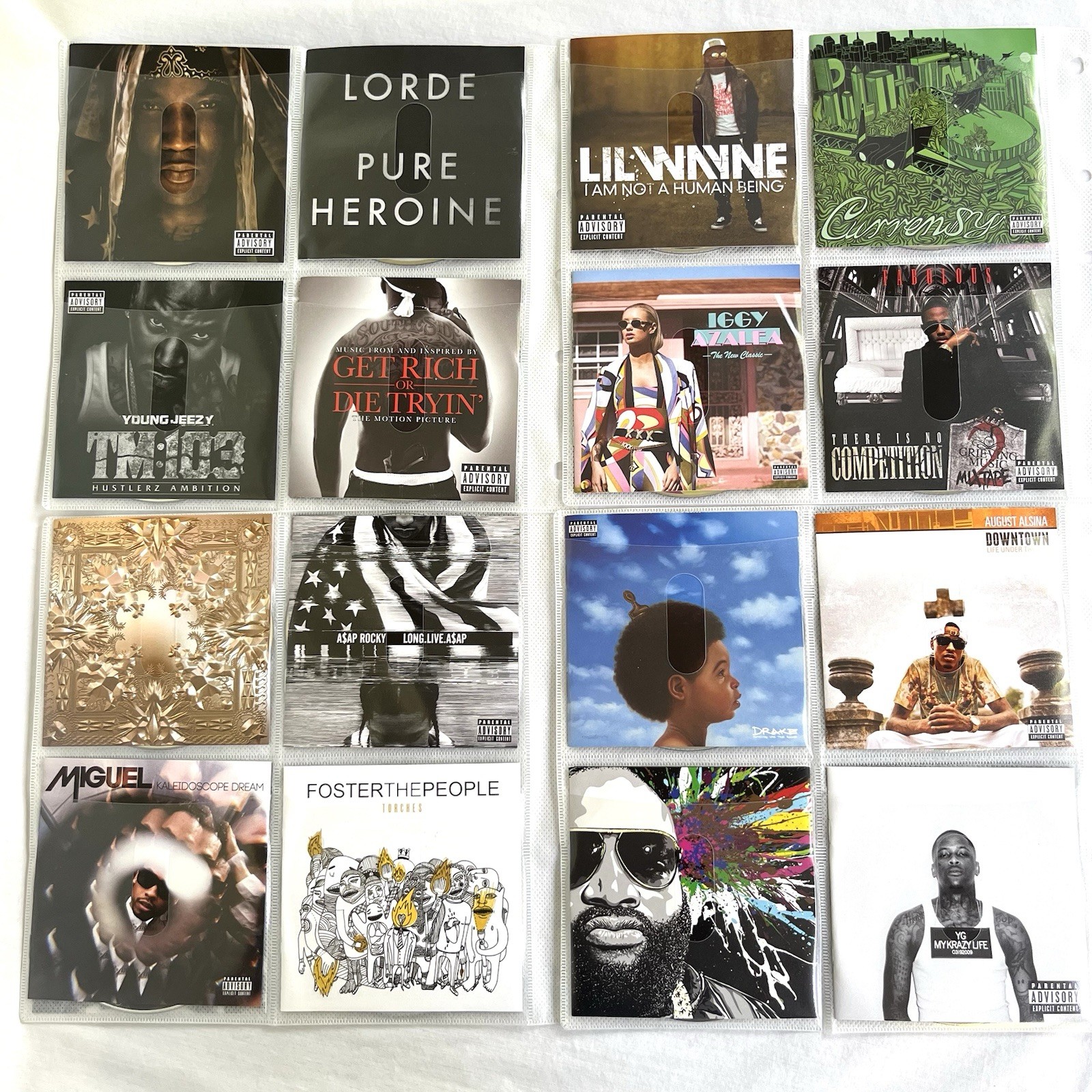 Hip Hop Rap CD Collection Lot of 173 Various Artists 90's 2000's w/ Zip Binder