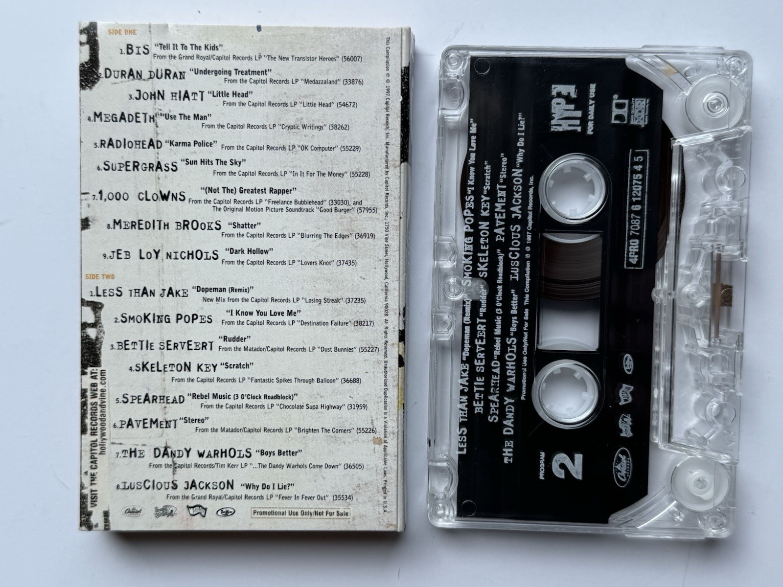 HYPE: for daily use Cassette Tape 1997 Capitol Records Sampler Compilation