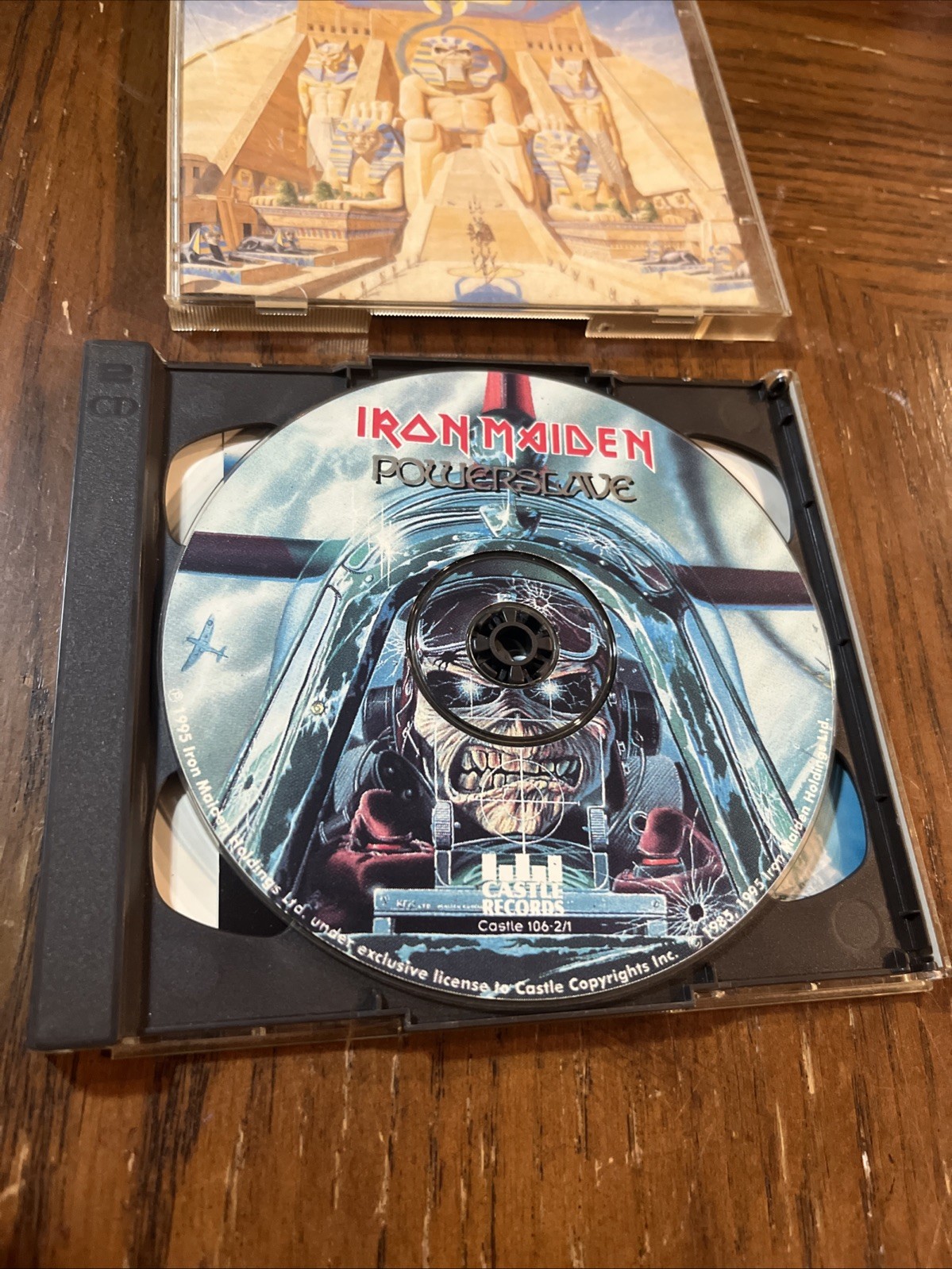 Iron Maiden Powerslave CD (1995, 2-Disc Set) RARE BONUS CD -CASTLE RECORDS