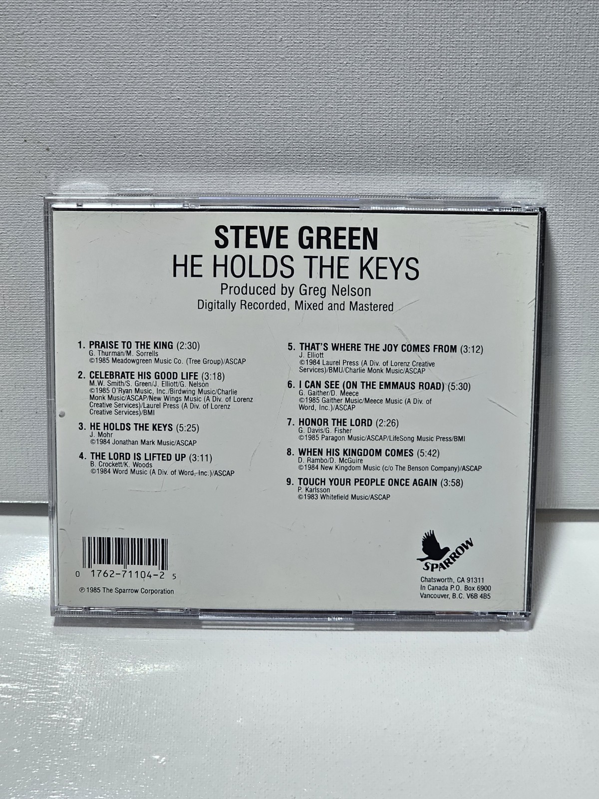 Steve Green - He Holds The Keys CD 1985 Sparrow Records (WhiteHeart)
