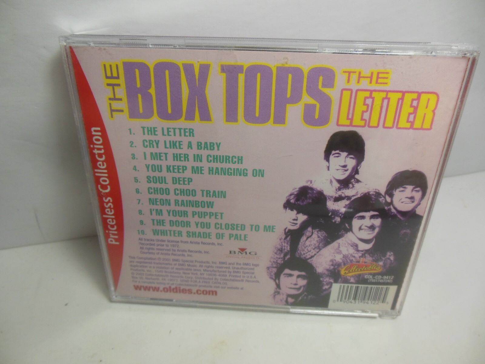 The Box Tops - The Letter CD - 1967 / 2003 - Collectables COL-CD-9412 Priceless