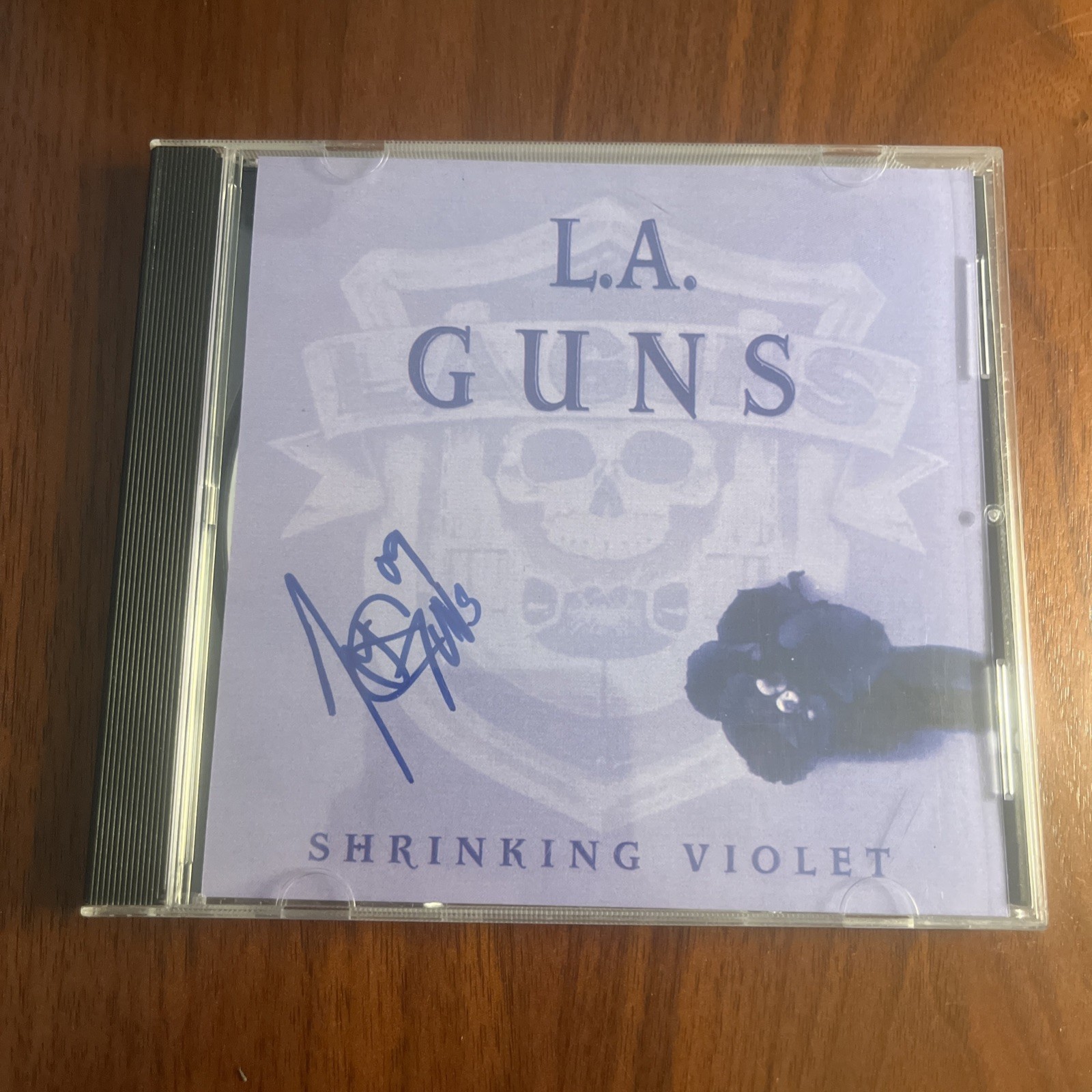*2X SIGNED* Shrinking Violet by L.A. Guns (CD, May-1999, Perris Records)
