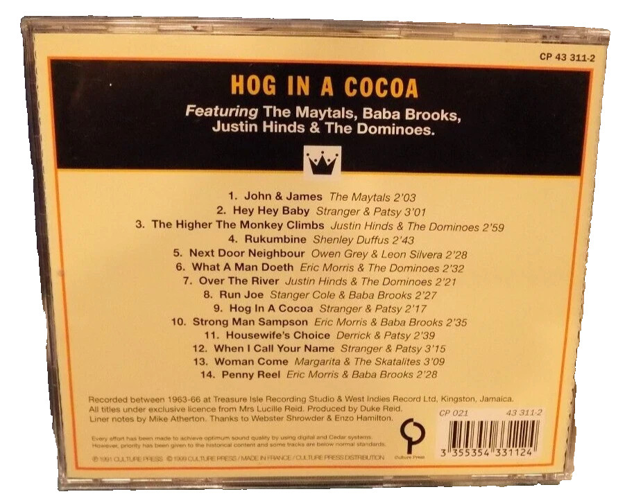 Various – Skatalites And Friends (Hog In A Cocoa) [CD 1999] EX C REGGAE SKA