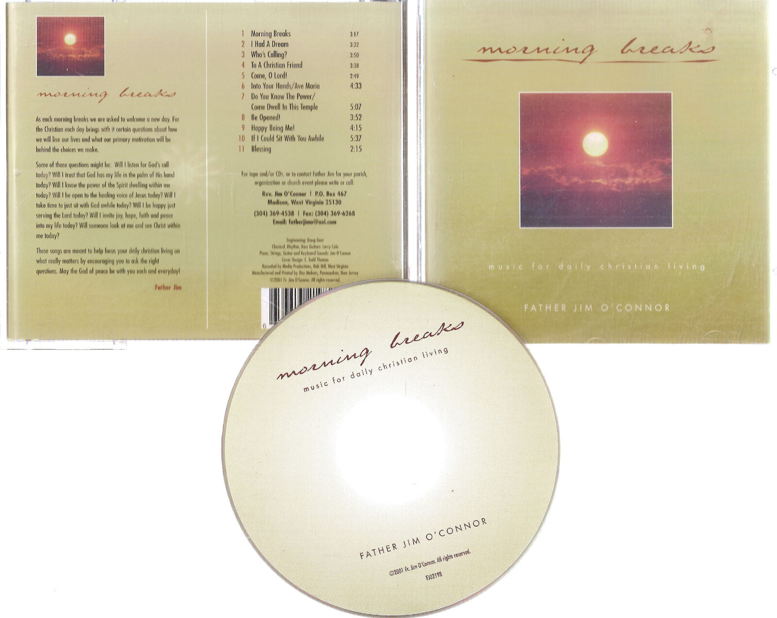 Morning Breaks : Music Daily Christian Living by Father Jim O'Connor CD #0822JK