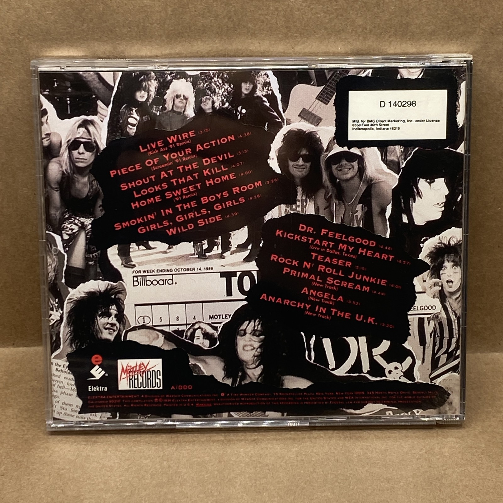 Mötley Crüe Decade of Decadence '81-'91 CD BMG Club Edition Hard Rock Glam Metal