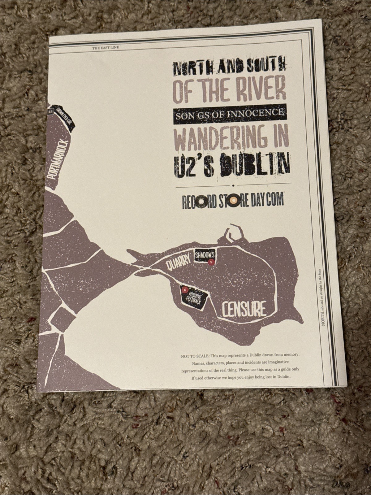 U2 Wandering In U2's Dublin 2013 poster for Record Store Day Bono Edge Adam