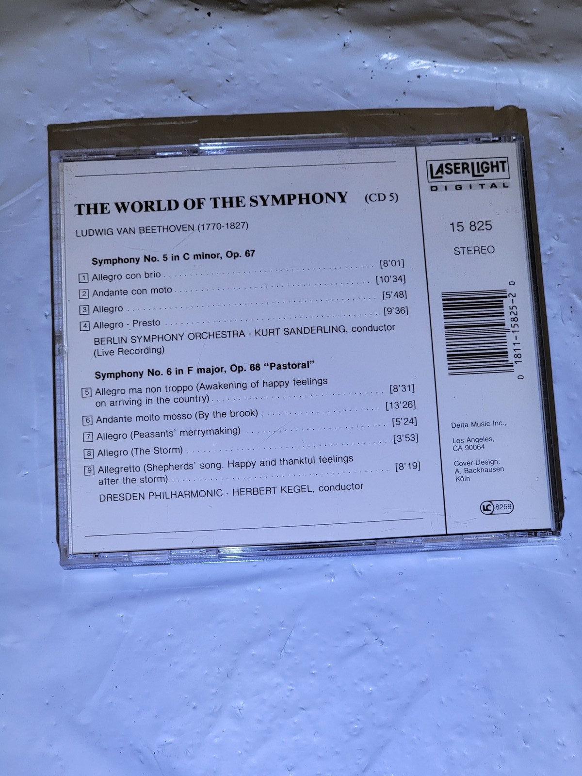 Beethoven Symphony No. 5 & 6 LaserLight Digital CD Classical Music