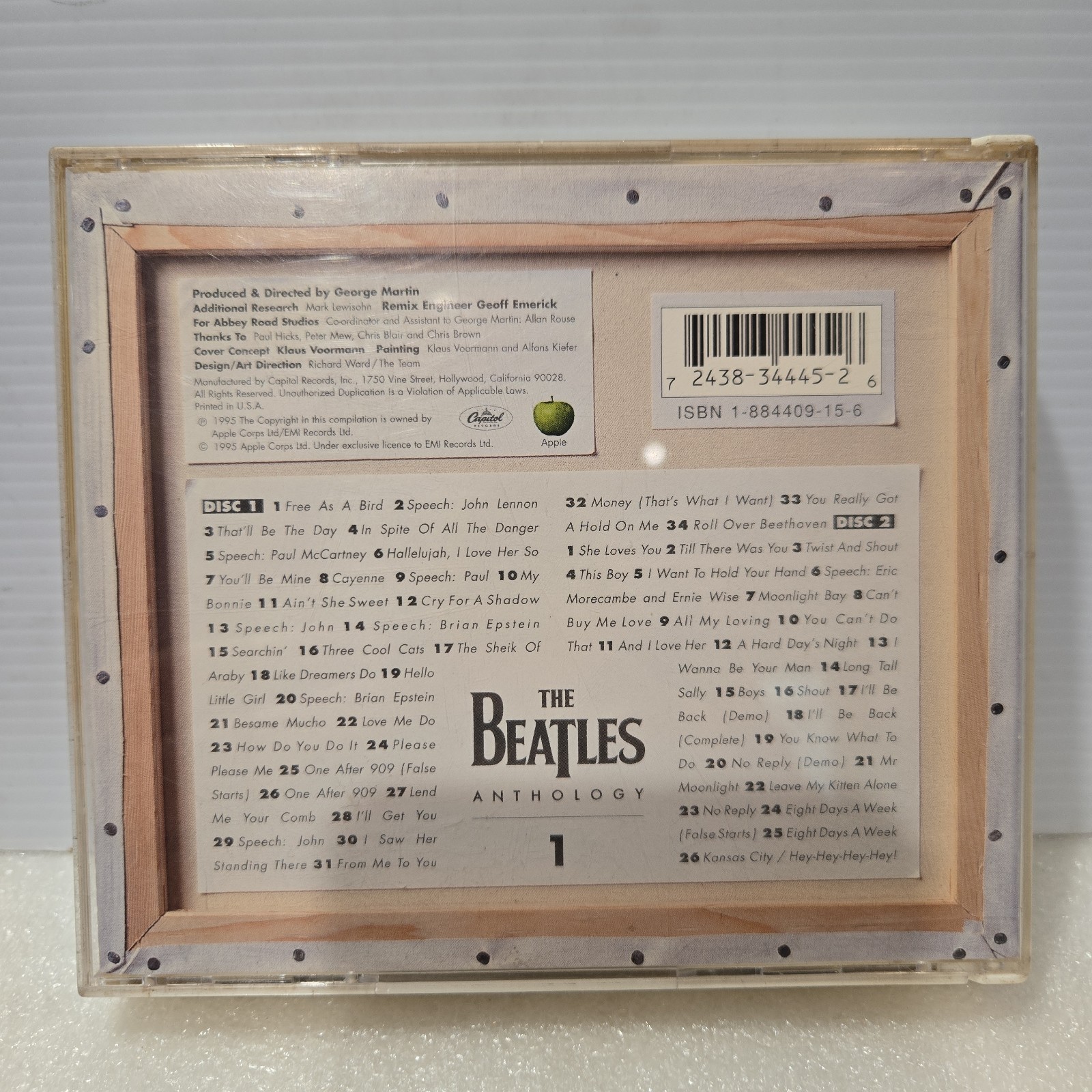 The Beatles - Anthology 1 CD 1995 2-Disc Set Rarities Outtakes Apple Records