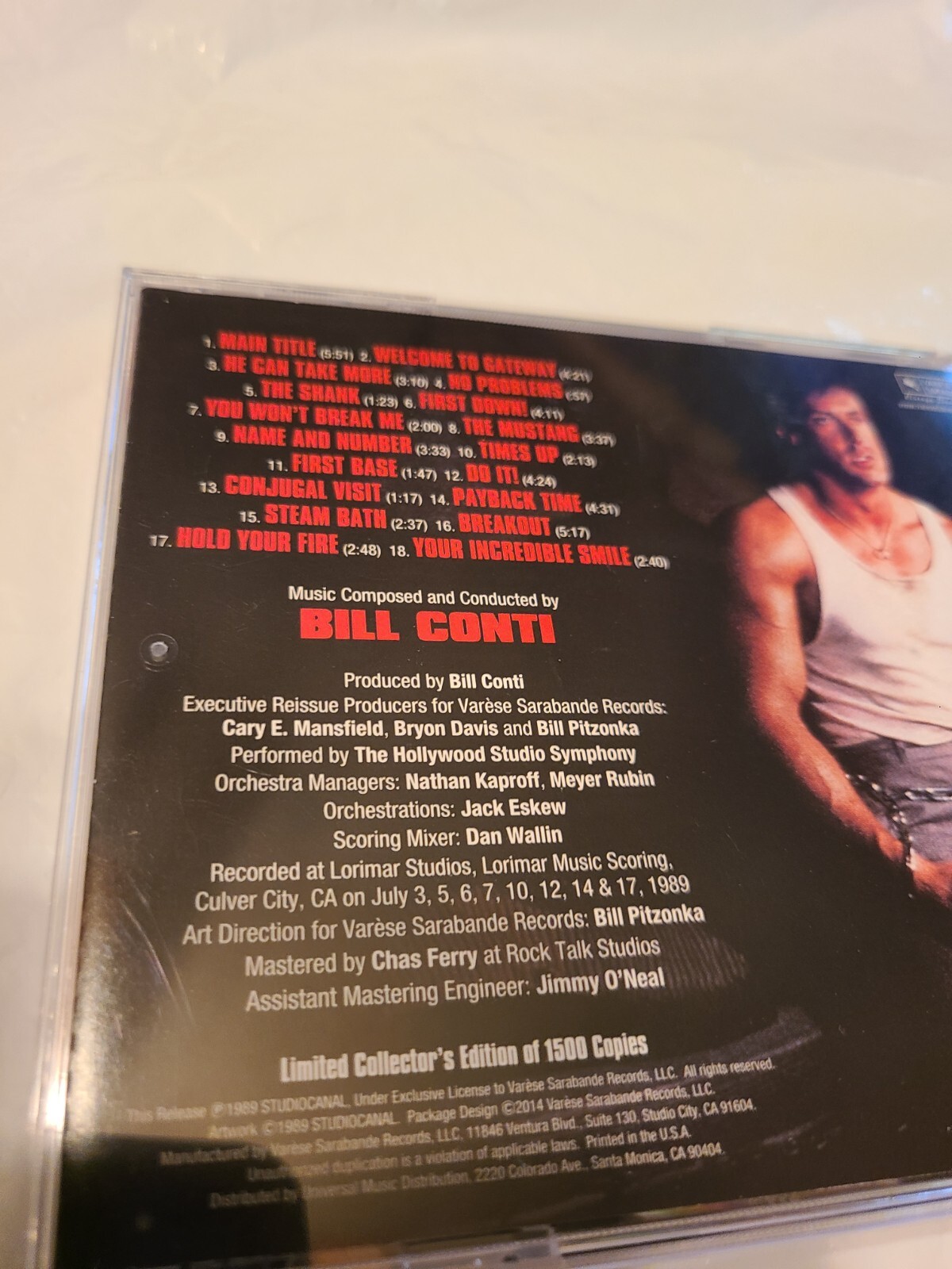 LOCK UP Soundtrack CD, Bill Conti, Varese, Limited=1500, 030206724882, 18-Tracks