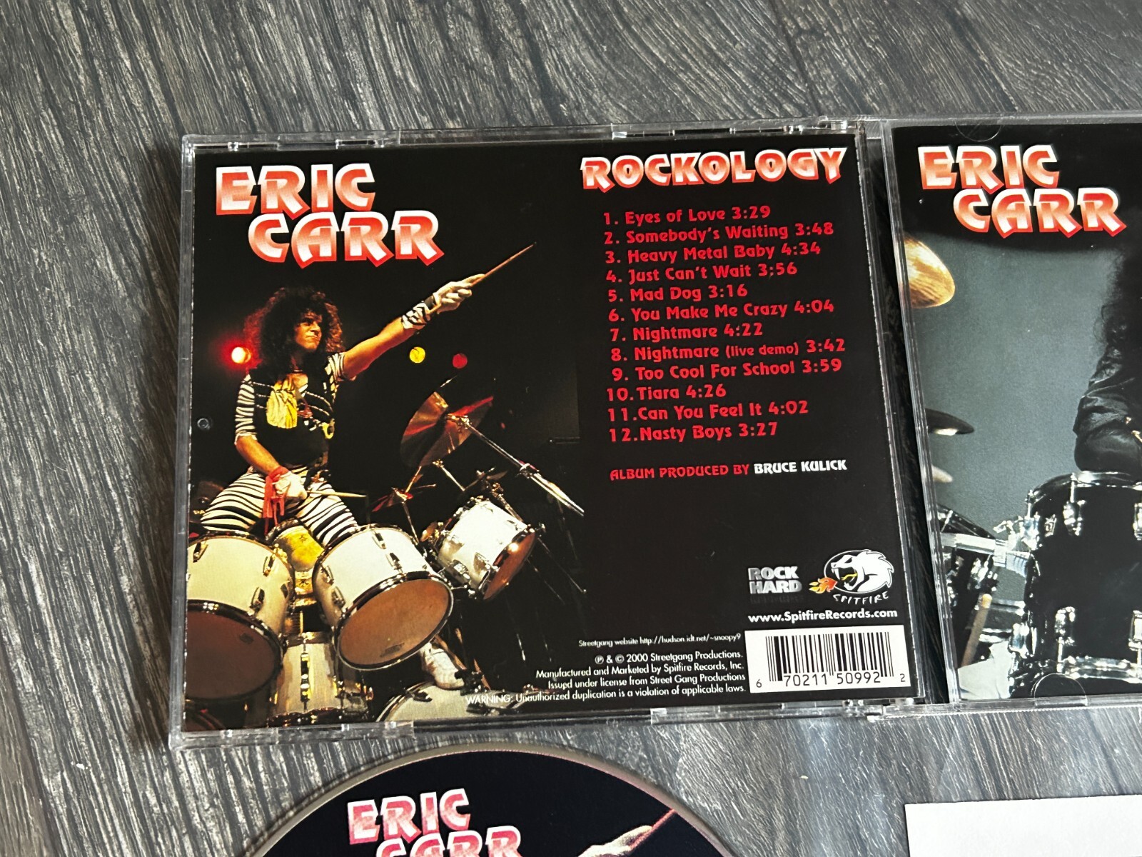 KISS CD Eric Carr Rockology Picture Disc 2000 Spitfire Bruce Kulick USA Vintage