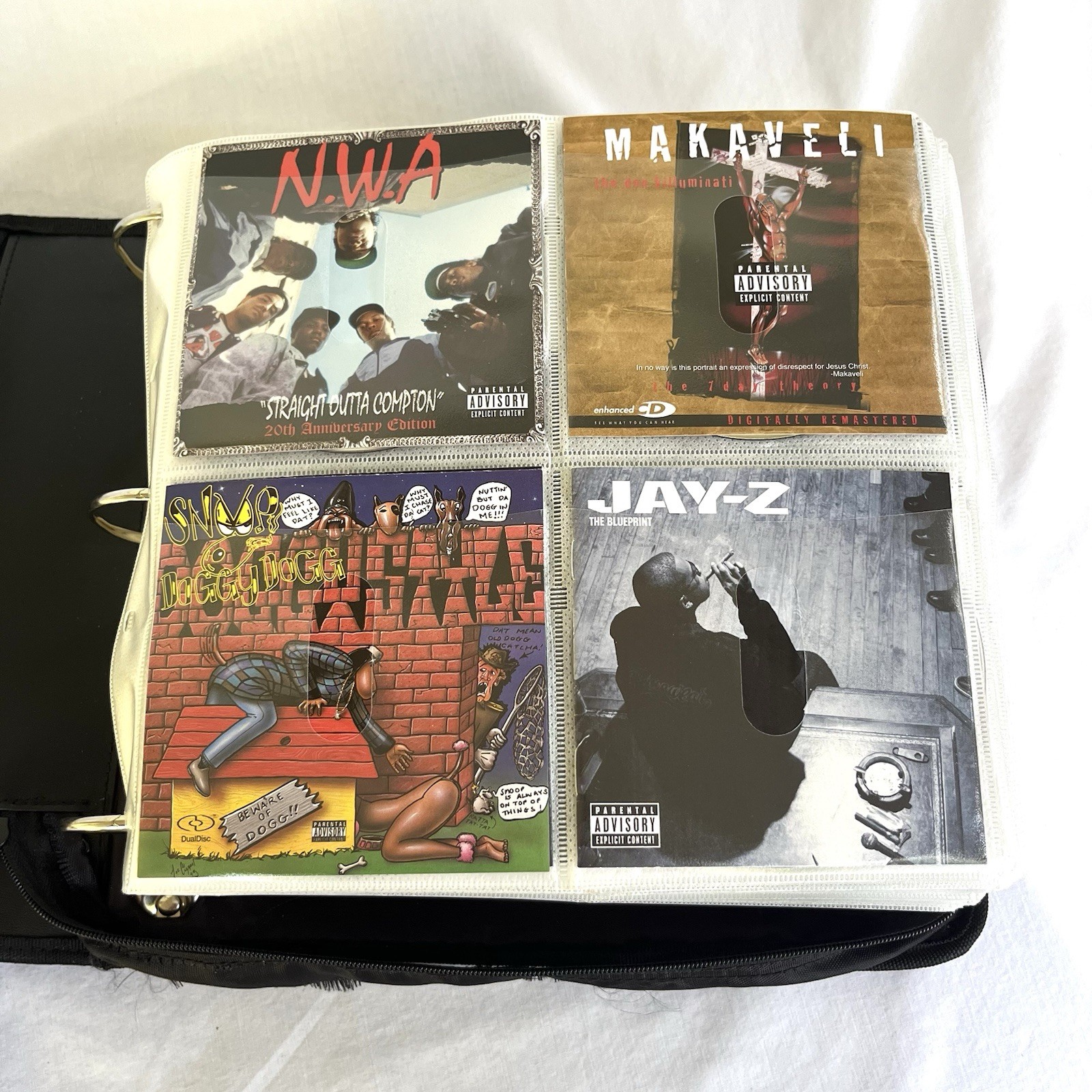 Hip Hop Rap CD Collection Lot of 173 Various Artists 90's 2000's w/ Zip Binder