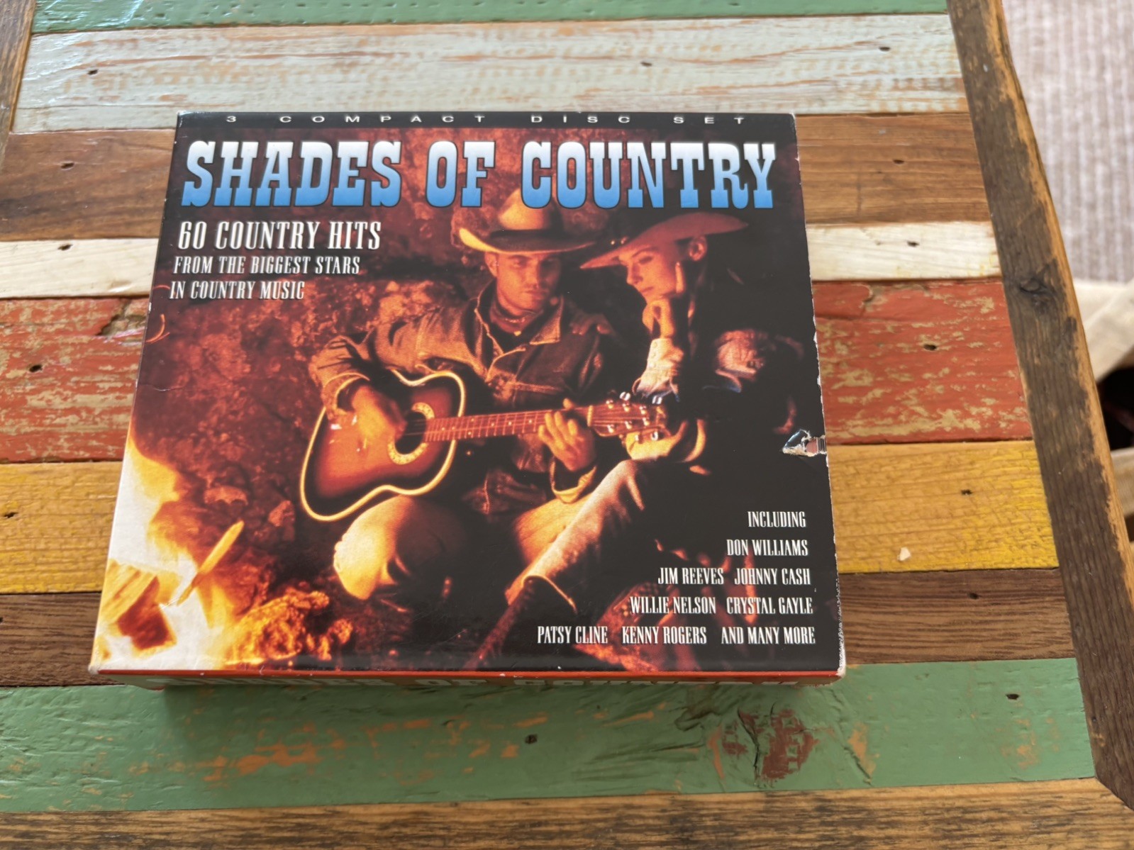Shades of Country - 3 CD's Album Box Set - 1996 Castle - 60 Great Country Hits